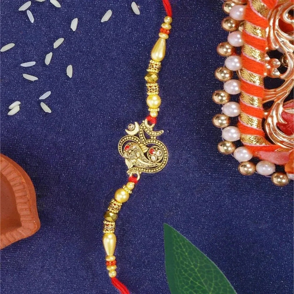 ❤️Men Gold Ventures Greeting  Thread Gifts for Indian Rakhi Raksha Bandhan - Picture 3 of 8